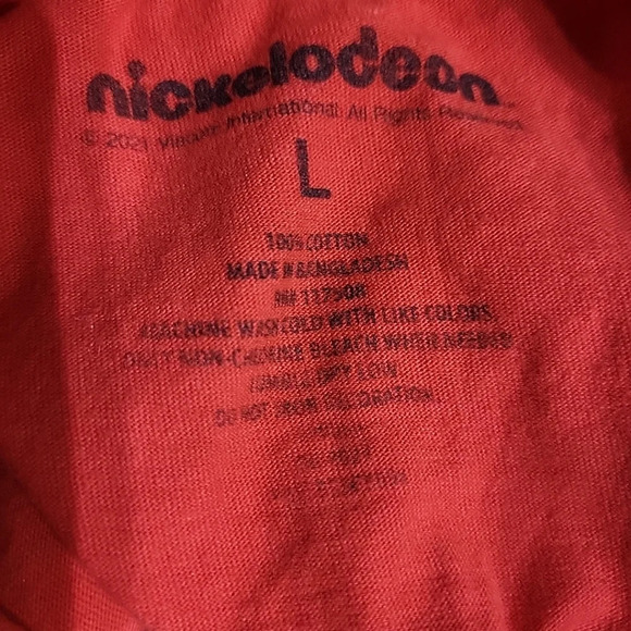 Nickelodeon Rugrats Men's Size L Red "Reptar is Back" Front Print 90s Cartoon - Picture 6 of 6